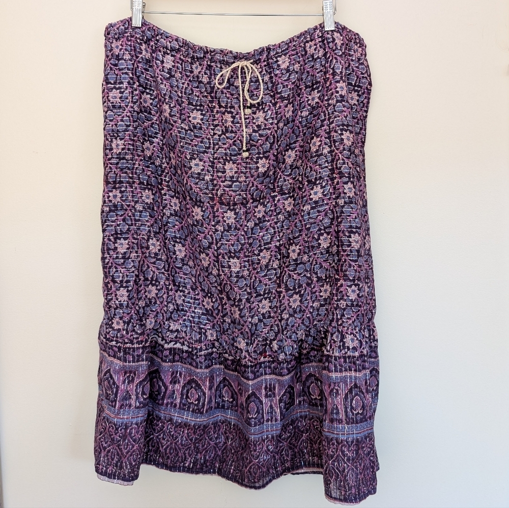Boho Printed Vintage  Skirt L-XL